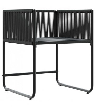 vidaXL Chair with Cushion 4 pcs Black and Anthracite PE Rattan