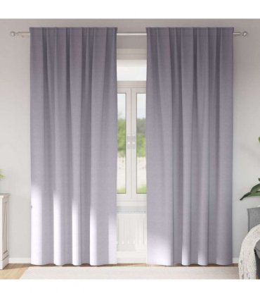 vidaXL Blackout Curtains with Rings 2 pcs Metal Grey 245 x 140 cm