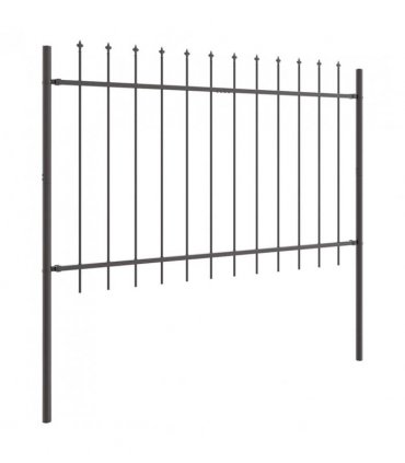 vidaXL Garden Fence Woerden Grey 1.7 x 0.8 m Powder-coated Steel