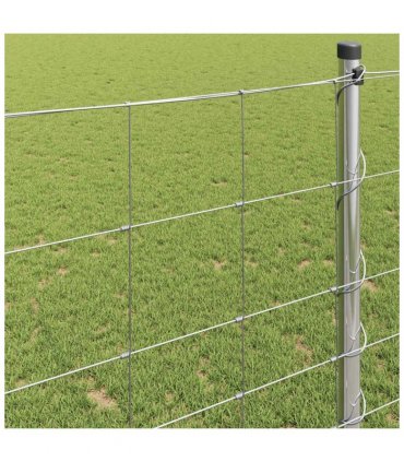 vidaXL Field Fence Silver