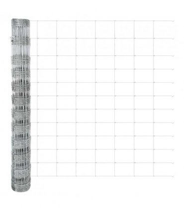 vidaXL Field Fence Silver