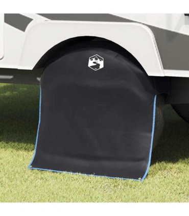 vidaXL Wheel Cover Black and Blue 108 x 76 cm Oxford