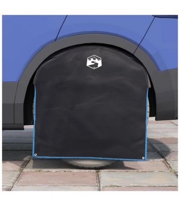 vidaXL Wheel Cover Black and Blue 108 x 76 cm Oxford