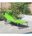 vidaXL Folding Sun Lounger Folding Green 190 x 57 x 81 cm Oxford