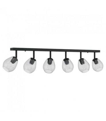 vidaXL Ceiling Spotlight Black 110.5 x 13 x 26 cm Glass and Metal