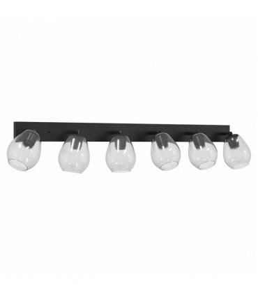 vidaXL Ceiling Spotlight Black 110.5 x 13 x 26 cm Glass and Metal