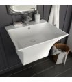 vidaXL Wall-mounted Basin Ceramic White 500x450x410 mm