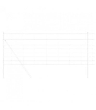 vidaXL Field Fence Silver