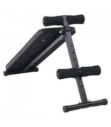 vidaXL Sit Up Bench Black 124 x 33.5 x 55 cm Powder-Coated Steel