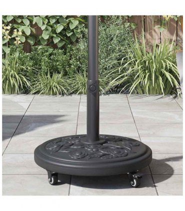 vidaXL Parasol Base Art Deco Black Ø 45 x 39.5 cm Iron