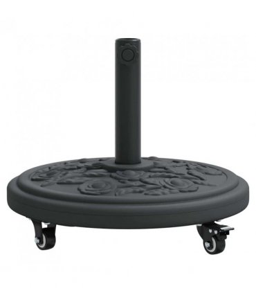 vidaXL Parasol Base Art Deco Black Ø 45 x 39.5 cm Iron