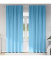 vidaXL Blackout Curtains with Rings 2 pcs Light Blue 260 x 140 cm