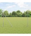 vidaXL Field Fence Silver