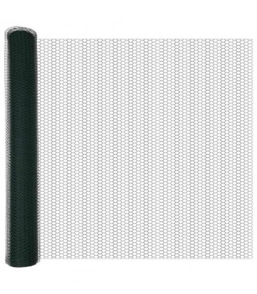 vidaXL Hexagon Fence Green 1.2 x 10 m PVC