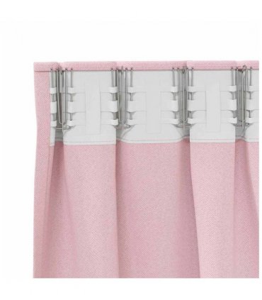 vidaXL Blackout Curtains with Rings 2 pcs Baby Pink 260 x 140 cm
