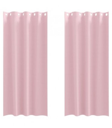 vidaXL Blackout Curtains with Rings 2 pcs Baby Pink 260 x 140 cm