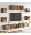 vidaXL 7 Piece TV Cabinet Set Wall-mounted Old Wood Engineered Wood