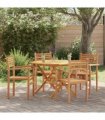 vidaXL Chair 4 pcs Brown 56 x 55 x 90.5 cm Solid Teak Wood
