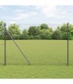 vidaXL Chain Link Fence 10 x 1.5 m Steel Grey