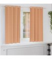 vidaXL Blackout Curtains with Rings 2 pcs Light Brown 175 x 140 cm