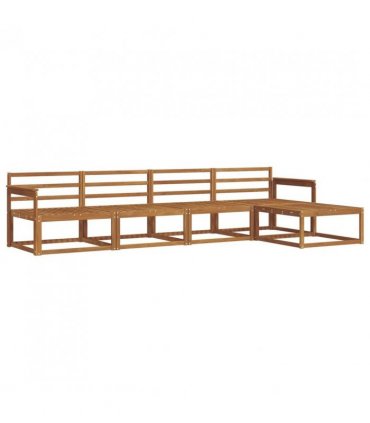vidaXL Outdoor Sofa Set 5 pcs Natural Solid Acacia Wood