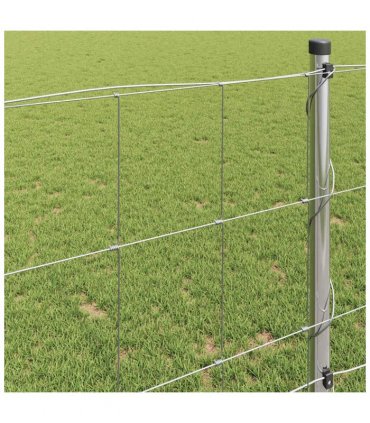vidaXL Field Fence Silver