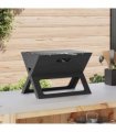 vidaXL Outdoor Grill Black 46 x 31 x 31 cm Steel
