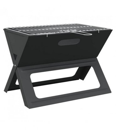 vidaXL Outdoor Grill Black 46 x 31 x 31 cm Steel