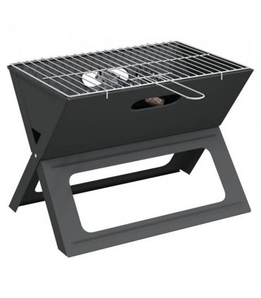 vidaXL Outdoor Grill Black 46 x 31 x 31 cm Steel