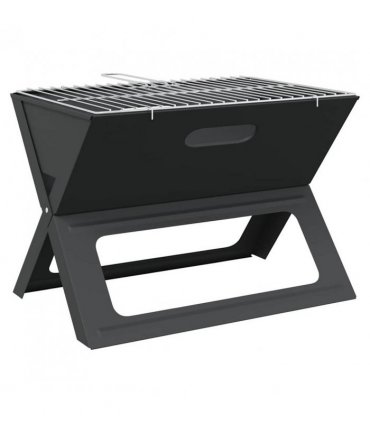 vidaXL Outdoor Grill Black 46 x 31 x 31 cm Steel