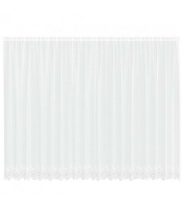 vidaXL Lace Curtain with Curtains Floral White 220 x 500 cm Polyester