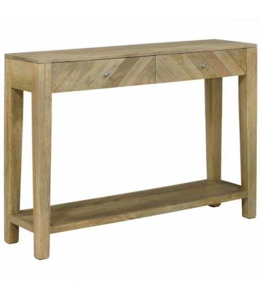 vidaXL Console Table Natural Grey 110 x 30 x 80 cm Solid Mango Wood