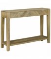 vidaXL Console Table Natural Grey 110 x 30 x 80 cm Solid Mango Wood