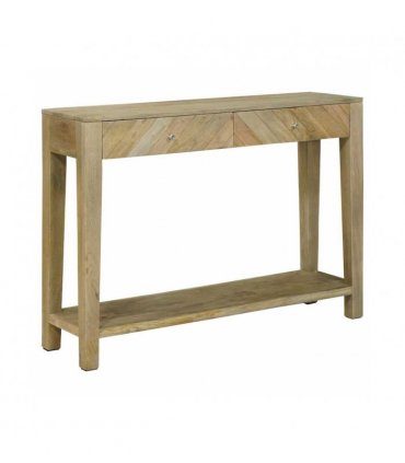 vidaXL Console Table Natural Grey 110 x 30 x 80 cm Solid Mango Wood