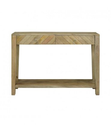 vidaXL Console Table Natural Grey 110 x 30 x 80 cm Solid Mango Wood