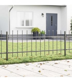 vidaXL Garden Fence Woerden Grey 1.7 x 0.6 m Powder-coated Steel
