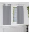 vidaXL Blackout Curtains with Rings 2 pcs Light Grey 175 x 140 cm