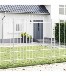 vidaXL Garden Fence Woerden White 170 x 215 cm Powder-Coated Steel