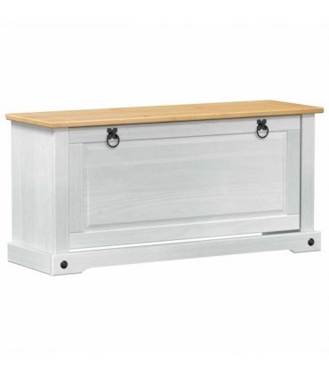 vidaXL Shoe Cabinet Corona White 99 x 32 x 49 cm Solid Pine Wood