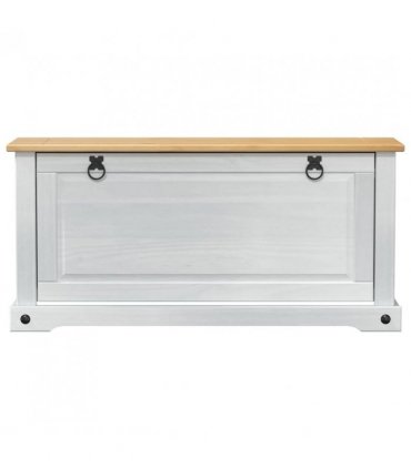vidaXL Shoe Cabinet Corona White 99 x 32 x 49 cm Solid Pine Wood