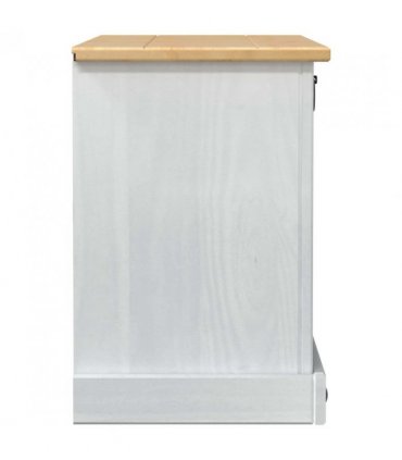 vidaXL Shoe Cabinet Corona White 99 x 32 x 49 cm Solid Pine Wood