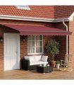vidaXL Manual Retractable Awning with LEDs 4 x 3 m