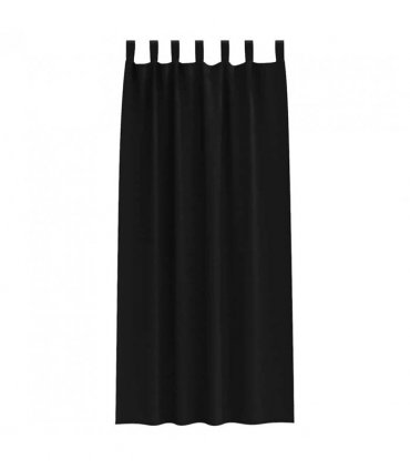 vidaXL Blackout Curtains with Rings 2 pcs Black 260 x 140 cm Polyester