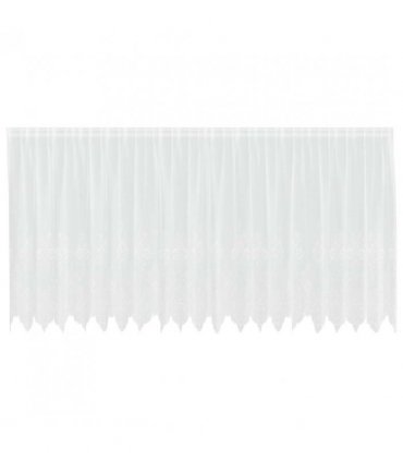 vidaXL Lace Curtain with Curtains Floral White 180 x 500 cm Polyester