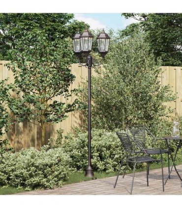 vidaXL Garden Light Bronze 57 x 49 x 241 cm Aluminium and Glass