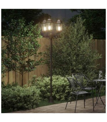 vidaXL Garden Light Bronze 57 x 49 x 241 cm Aluminium and Glass
