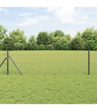 vidaXL Hexagon Fence Grey 0.8 x 50 m PVC