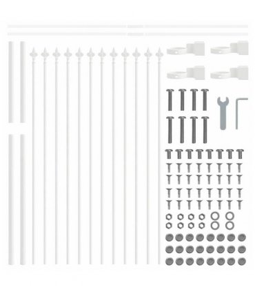 vidaXL Garden Fence Woerden White 1.7 x 0.8 m Powder-coated Steel