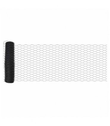 vidaXL Hexagon Fence Grey 0.6 x 50 m PVC
