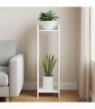 vidaXL Plant Stand with Shelf White 30 x 30 x 100 cm Engineered Wood
